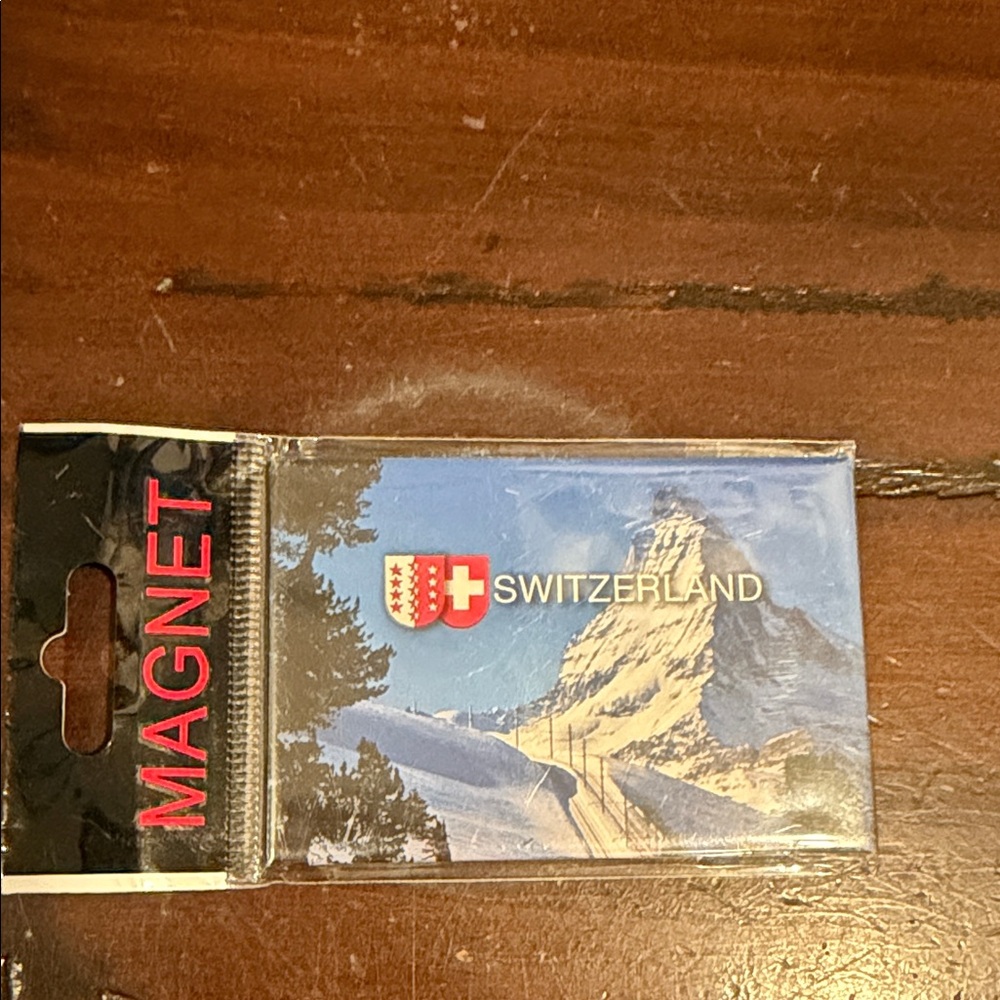 Magnetic Me Switzerland Art Print with Blue and White